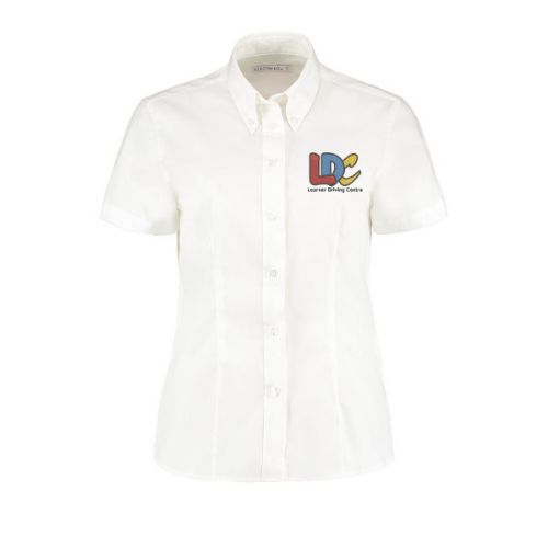 LDC Kustom Kit Women's Corporate Oxford Blouse Short-Sleeved (Tailored Fit)